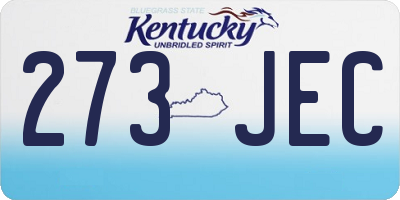 KY license plate 273JEC