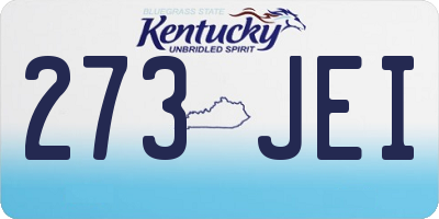 KY license plate 273JEI