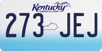 KY license plate 273JEJ