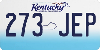 KY license plate 273JEP