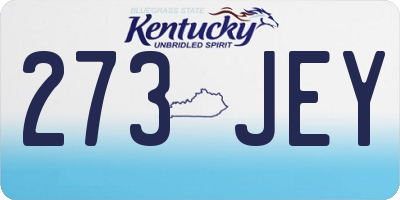 KY license plate 273JEY
