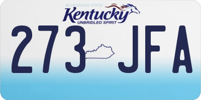 KY license plate 273JFA