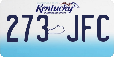 KY license plate 273JFC