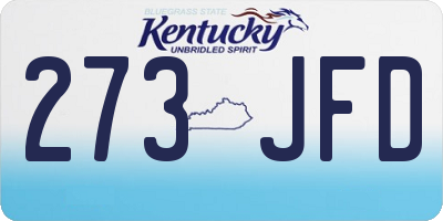 KY license plate 273JFD