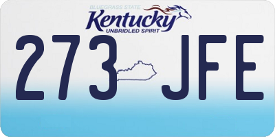 KY license plate 273JFE