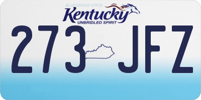 KY license plate 273JFZ