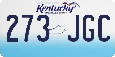KY license plate 273JGC