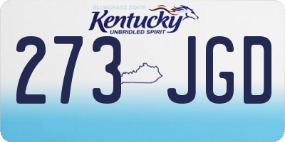 KY license plate 273JGD