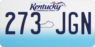 KY license plate 273JGN