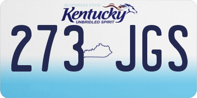 KY license plate 273JGS