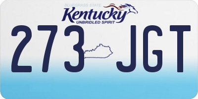 KY license plate 273JGT