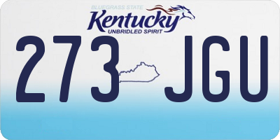 KY license plate 273JGU