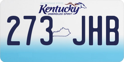 KY license plate 273JHB