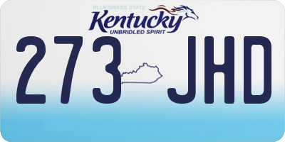 KY license plate 273JHD