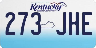 KY license plate 273JHE