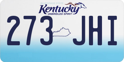 KY license plate 273JHI