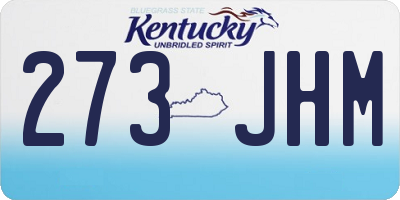KY license plate 273JHM