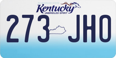 KY license plate 273JHO