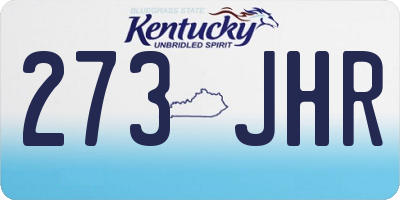 KY license plate 273JHR