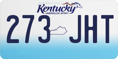 KY license plate 273JHT