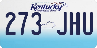 KY license plate 273JHU
