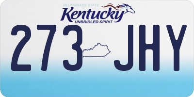 KY license plate 273JHY