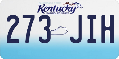 KY license plate 273JIH