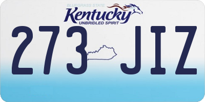 KY license plate 273JIZ