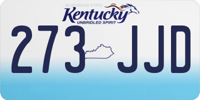KY license plate 273JJD