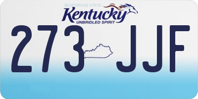 KY license plate 273JJF