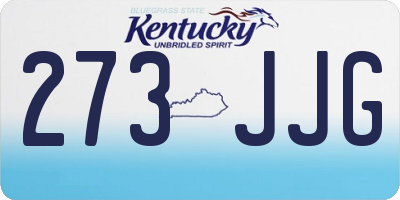 KY license plate 273JJG