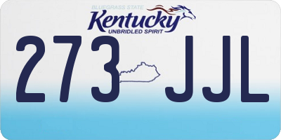 KY license plate 273JJL
