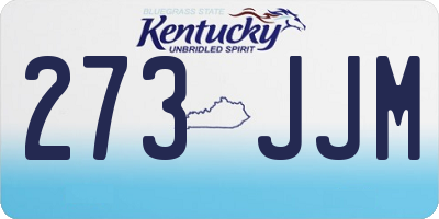 KY license plate 273JJM