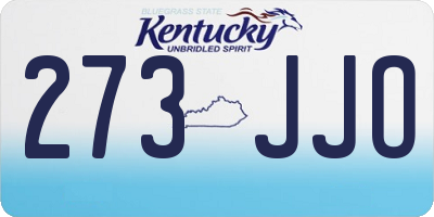 KY license plate 273JJO