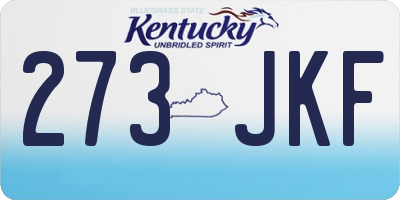 KY license plate 273JKF