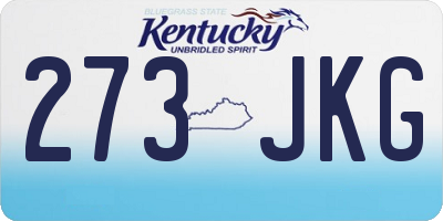 KY license plate 273JKG