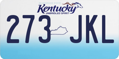 KY license plate 273JKL