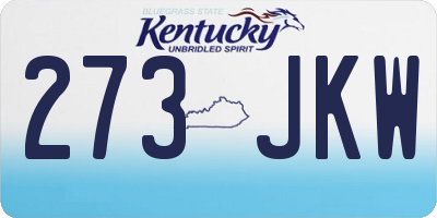 KY license plate 273JKW