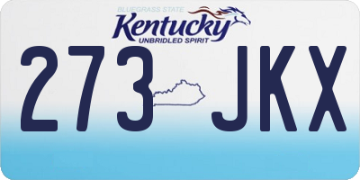 KY license plate 273JKX