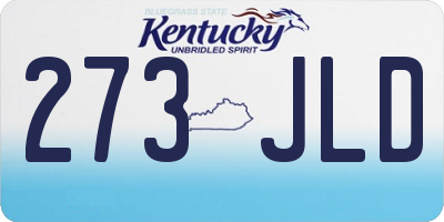 KY license plate 273JLD