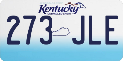 KY license plate 273JLE