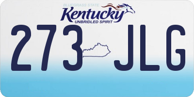 KY license plate 273JLG