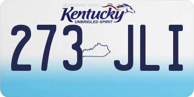 KY license plate 273JLI