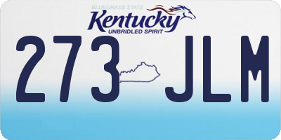 KY license plate 273JLM