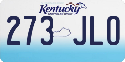 KY license plate 273JLO
