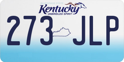 KY license plate 273JLP
