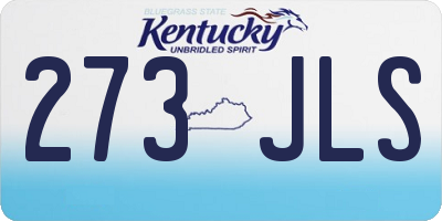 KY license plate 273JLS