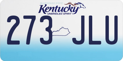 KY license plate 273JLU