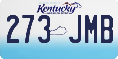 KY license plate 273JMB