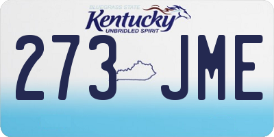 KY license plate 273JME